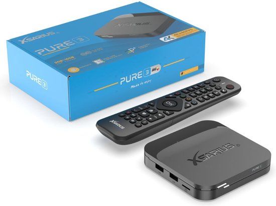 Xsarius Pure 3 4K UHD Streaming Box | Android 11 | 16GB | Black