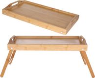 Merkloos 2x Bamboe ontbijt op bed dienbladen/tafeltjes 50 x 30 cm