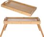 Merkloos 2x Bamboe ontbijt op bed dienbladen/tafeltjes 50 x 30 cm