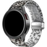 Strap-it Samsung Bracelet à fermoir transparente Galaxy Watch 4 Classic 46mm Léopard