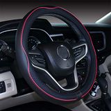 2019 Mayco Bell Extra Large Microfiber Leather Steering Wheel Cover for Large Trucks (Black Red, 17'')