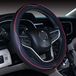 2019 Mayco Bell Extra Large Microfiber Leather Steering Wheel Cover for Large Trucks (Black Red, 17'')