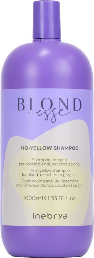 Inebrya Blondesse No-Yellow Shampoo - 1000ml - Voor Blond en Grijs Haar