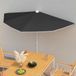 Prolenta Maison Exclusive Halfzonnescherm met paal, 180x90 cm, zwart
