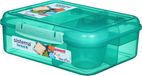 Boîte Bento TO GO | Lunchbox avec pot yaourt/fruit | 1,65 litre | sans BPA | vert