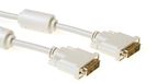 ACT AK3624 DVI-D Single Link Kabel - Wit - 10 meter
