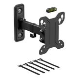 D-Line TV-muurbeugel voor tv's van 13-27 inch, kantelbaar, draaien en verlengen monitormuurbeugel met waterniveau, kantelbare monitorhouder - VESA 75 x 75 mm - 100 x 100 mm, geschikt voor maximaal 25