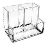 KiDEPOCH Potloodhouder, transparante acrylpennenhouder voor bureau, organizer voor make-upkwasten, moderne bureauorganizer voor school, thuis en op kantoor.