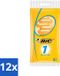 Bic 12 x Lames de ras Sensible Lame unique Rasoirs jetables 5 Lames Acier inoxydable Orange