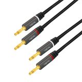 LogiLink CA1211 audio kabel 5 m 2 x Banaan Zwart