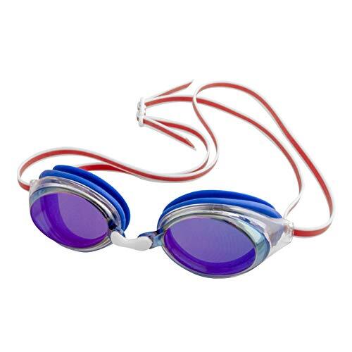 Finis Unisex's Rimpeling Goggle Blauw Rood, Spiegel/Zwart, One Size