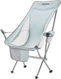 KingCamp Campingstoel Cataby Deluxe klapstoel - Strandstoel, opvouwbaar, aluminium, lichtgrijs, 120 kg