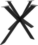 ML-Design Tafelpoten Spider-design Zwart Staal 120x78x71,5 cm