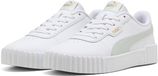 PUMA Carina 30 Dames Sneakers - Leer - Wit/Muntgroen - Maat 37