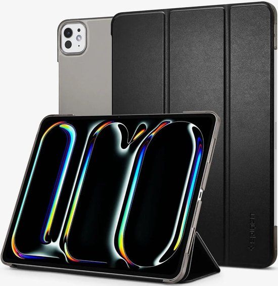 Spigen Smart Fold Hoes Book Case Geschikt voor Apple iPad Pro 11 (2024/2025) - Tri-Fold Hoes - Hoes met Sleep/Wake Functie - Zwart