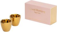 Urban Nature Culture Good Morning eierdop set van 2 in cadeauverpakking - 5x5cm