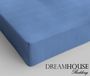 Dreamhouse Katoen Hoeslaken - 160x200 cm - Blauw - Tweepersoons