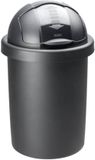 Rotho Roll Bob - Prullenbak - 30L - BPA-vrij - Zwart