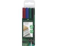 Faber-Castell Multimarker - Permanent - Lijnbreedte F - 4 Stuks - Met Gum
