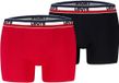 Levis Lot de 2 BOXER SPW REPEAT LOGO pour homme - Rouge/Noir, Coton stretch, Taille M