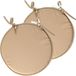 Stof Textile Home stoelkussens - 2x - beige - 40 cm - Polyester - Rond
