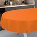 ANRO Afwasbaar tafelzeil, tuintafelkleed, voor binnen en buiten, met snijrand, ovaal, 220 x 140 cm, oranje
