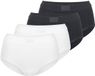 Sloggi Dames Maxi Slip 4 Pack Double Comfort T Zwart/Wit Effen Katoen/Elastaan L (40)