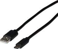 EFB Elektronik USB-kabel 1 meter USB 2.0 USB C USB A Zwart