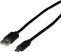 EFB Elektronik USB-kabel 1 meter USB 2.0 USB C USB A Zwart