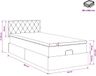 vidaXL Ottoman bed met matras Lichtgrijs 90 x 190 cm Fluweel