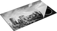Chefcare Inductie Beschermer Skyline Calgary Stad - Zwart Wit - 95x55 cm
