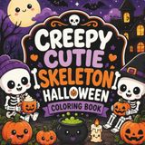 Creepy Cutie Skeleton Halloween Coloring Book