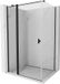 Mexen Mist T porte de douche pivotante 100 x 90 cm, transparent, noir