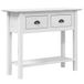 VidaXL Wandtafel BODO 91x35x74 cm massief grenenhout wit