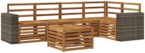 vidaXL - Canapé d'angle - 5 places - Naturel - Polyester