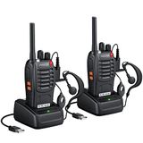 Proster Walkietalkie, oplaadbaar, professioneel, 16 kanalen, draadloze ontvanger, lange reikwijdte, met oorbellen en led-zaklamp