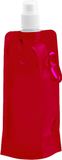 Merkloos / Sans marque Festival/Outdoor Drinkfles/Bidon - Rood - Navulbaar - Opvouwbaar met Haak - 400 ml