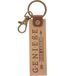 GRUSS & CO Sleutelhanger kunstleer motief Geniße | Hanger van licht kunstleer met motief Geniet van het leven, incl. Karabijnhaak | 48375, bruin, Länge 15 cm, Motief "Geniße das Leben"