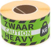 Raadhuis HEAVY gevaaretiketten - groen/zwart - 250 stuks