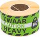 Raadhuis HEAVY gevaaretiketten - groen/zwart - 250 stuks