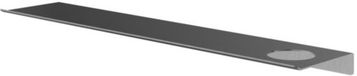 Hotbath &More Planchet 60 cm inclusief bevestigings rails met 1 uitsparing voor een zeepdispenser of beker Geborsteld gunmetal PVD