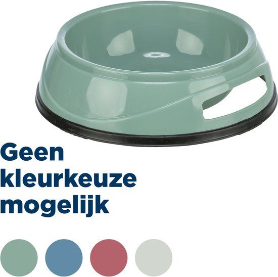 TRIXIE Voerbak zwaar kunststof / rubberbodem assorti