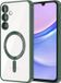 Techsuit Hoesje geschikt voor Samsung Galaxy A15 4G/5G - Luxe Kristallen Achterkant - Geschikt voor MagSafe - Transparant/Donkergroen