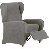 ECOMMERC3 Elastische stoelhoes van jacquard – oorfauteuil, grijs, verstelbaar, ademend en slijtvast, eenvoudig aan te brengen en te verwijderen, gevoerd design