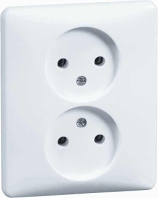 Peha Honeywell Peha Wandstopcontact 2-voudig Crème Inbouw IP20 Zonder Aarde