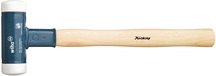 Wiha terugslagvrije hamer met zacht slagvlak, zeer hard, met hickory handvat, ronde slagkop 60 mm
