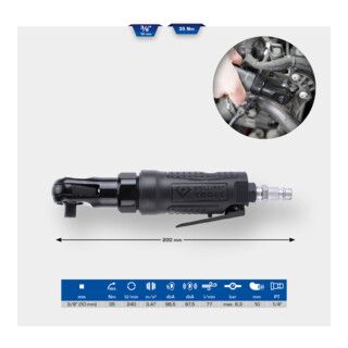 Brilliant Tools 3/8" Air Ratchet - 35 Nm