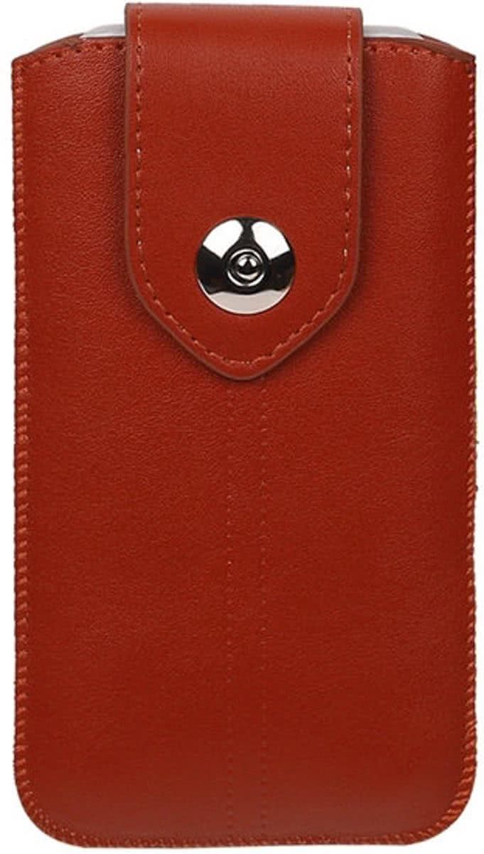 Best Cases .nl LG G2 - Universele Luxe Leder look insteekhoes/pouch - Bruin Medium