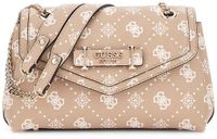 GUESS Silia Convertible Xbody Flap Bag Biscotti Logo Taupe Schoudertas