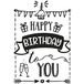 Rayher Hobby 29108000 houten stempel Happy Birthday, 7 x 10 cm